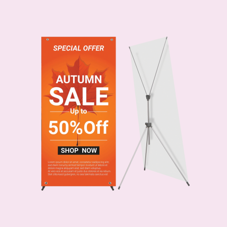 Adjustable X Banner Stand 2.5 X 6