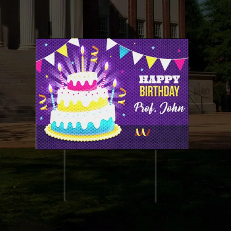 Birthday Yard Sign HIP Reflective