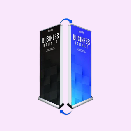 Deluxe Wide Base Double Sided Banner Stand