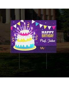 Birthday Yard Sign HIP Reflective