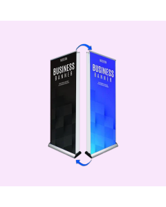 Deluxe Wide Base Double Sided Banner Stand